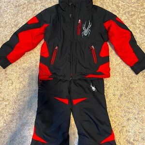 Spyder Black and Red Ski Suit